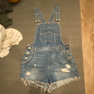 Jean overall shorts